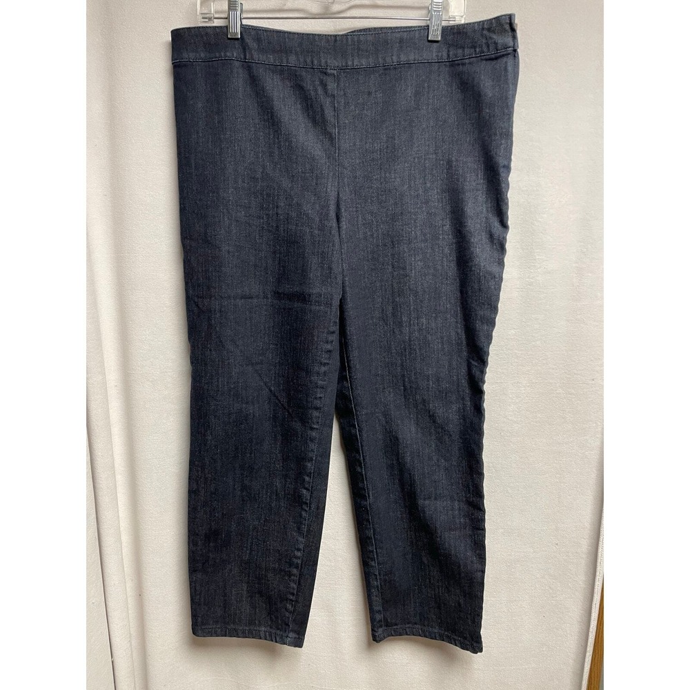 Curvy Jeans Womens 14 P 32 Inseam Dark Blue‎ Denim curvy slim ankle stretch